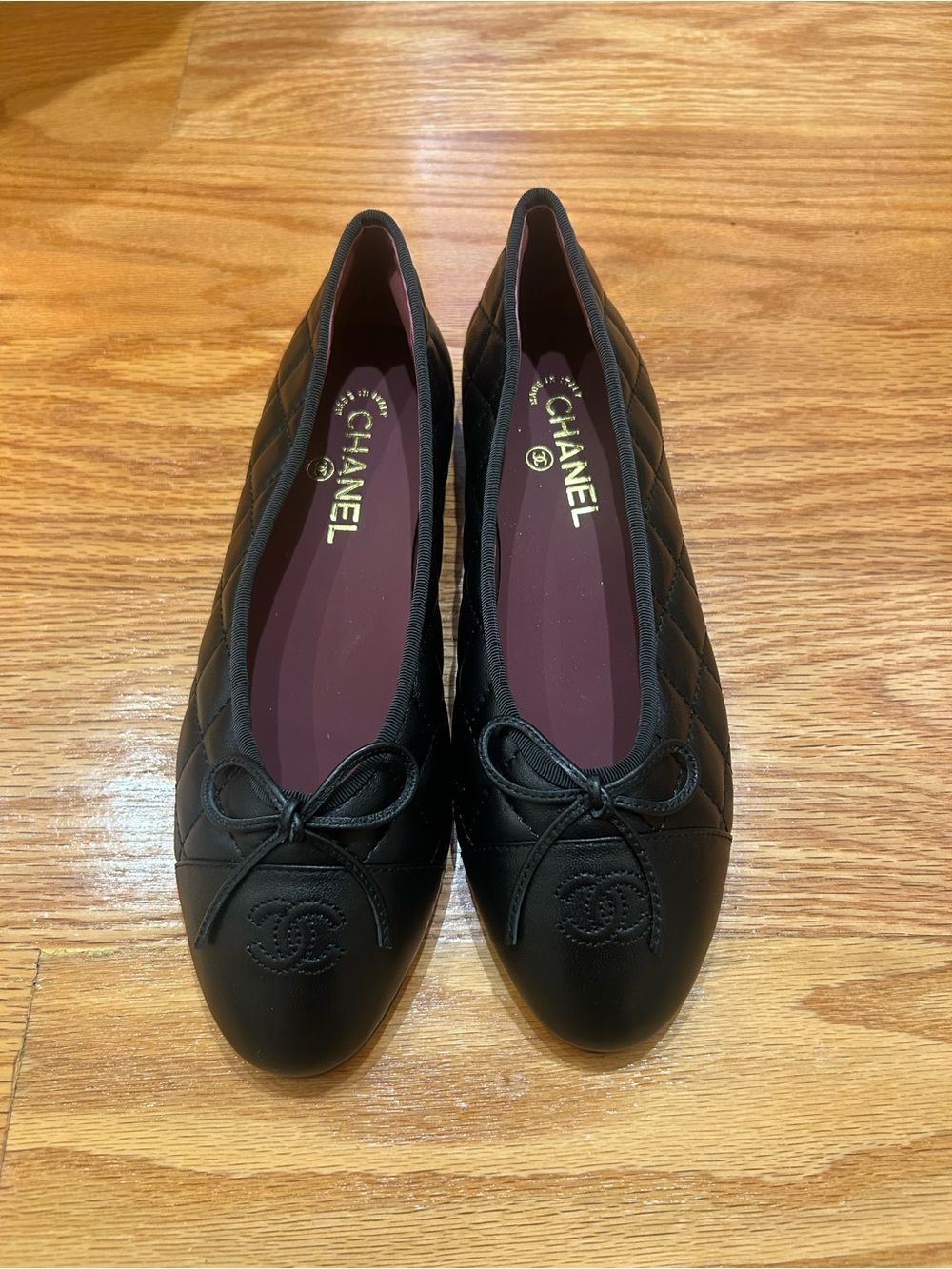 Chanel Quilted Ballet Flats in Black